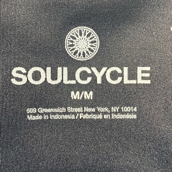 SoulCycle Lurex Core Shine Side Logo Stripe 7/8 High Waist Black Leggings - Picture 3 of 10